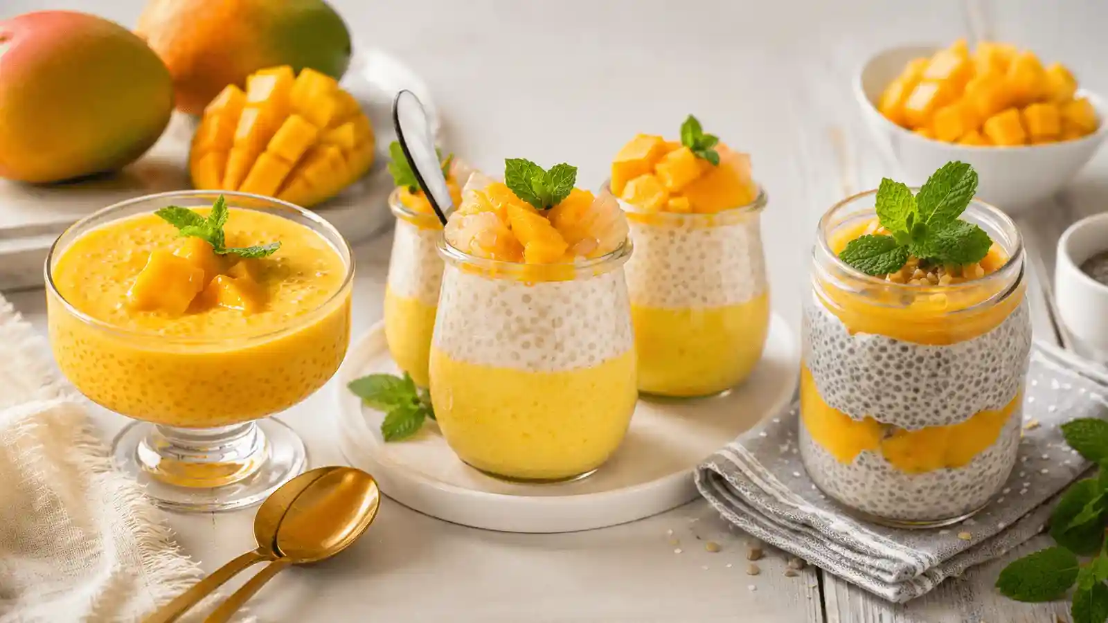 Sabudana & Mango Pudding Cups